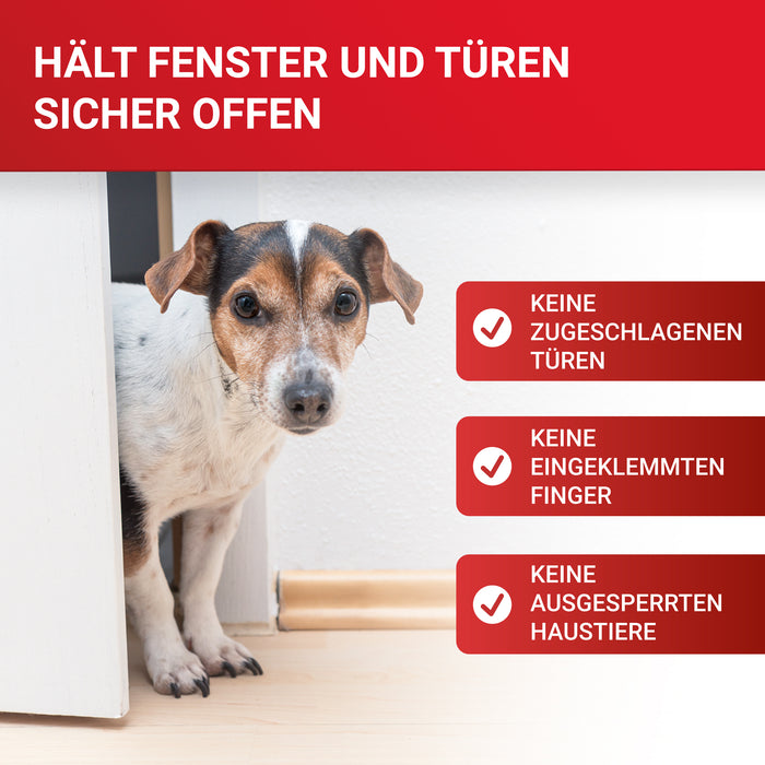 LouMaxx Fensterstopper 2er Set – Fensterstopper beim Lüften & Klemmschutz für Türen – Fensterfeststeller ohne Bohren – Fensterklammer in Weiß für zuverlässige Sicherheit