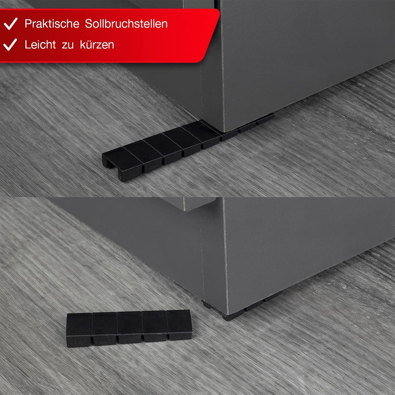 LouMaxx Möbelkeile 10er Set | Unterlegkeile 8 x 20 x 100 mm in Schwarz | Keile Kunststoff mit integrierten Sollbruchstellen…
