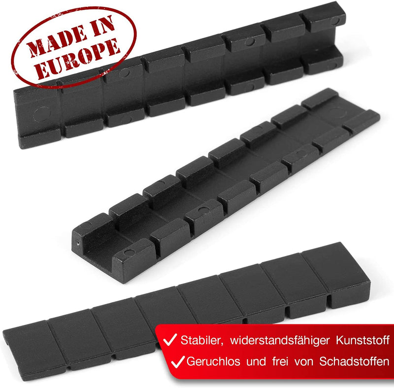 LouMaxx Möbelkeile 10er Set | Unterlegkeile 8 x 20 x 100 mm in Schwarz | Keile Kunststoff mit integrierten Sollbruchstellen…