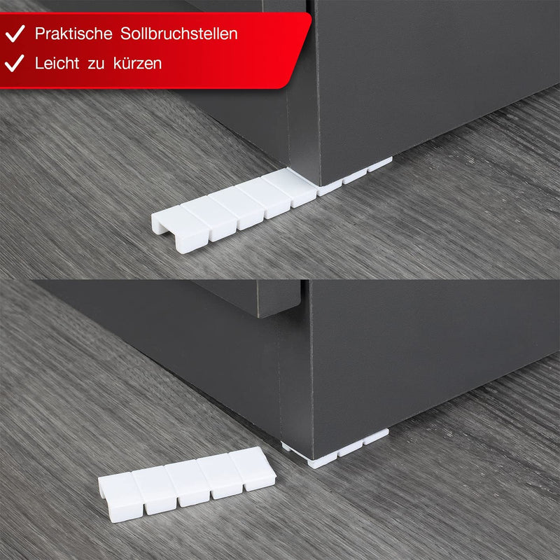 LouMaxx Möbelkeile| Unterlegkeile 8 x 20 x 100 mm in Weiß | Keile Kunststoff mit integrierten Sollbruchstellen…