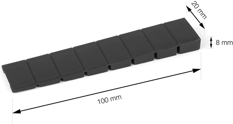 LouMaxx Möbelkeile 10er Set | Unterlegkeile 8 x 20 x 100 mm in Schwarz | Keile Kunststoff mit integrierten Sollbruchstellen…