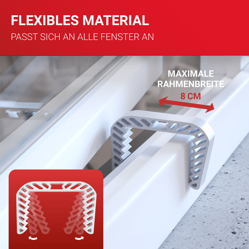 LouMaxx Fensterstopper 4er Set – Fensterklammer – Klemmschutz Fenster – Zuverlässige Sicherheit