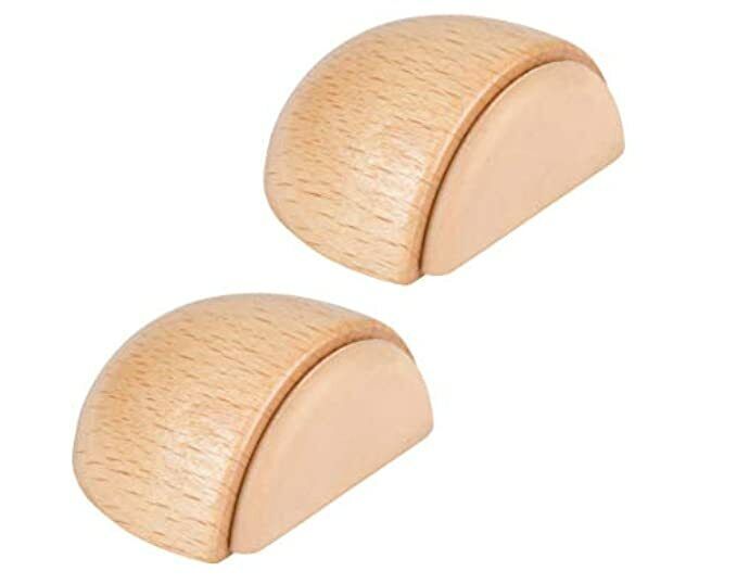LouMaxx Türstopper Boden selbstklebend Holz, 2er Set - Türstopper Boden - Türstopper zum kleben - Türstopper Boden - Buche–Optik