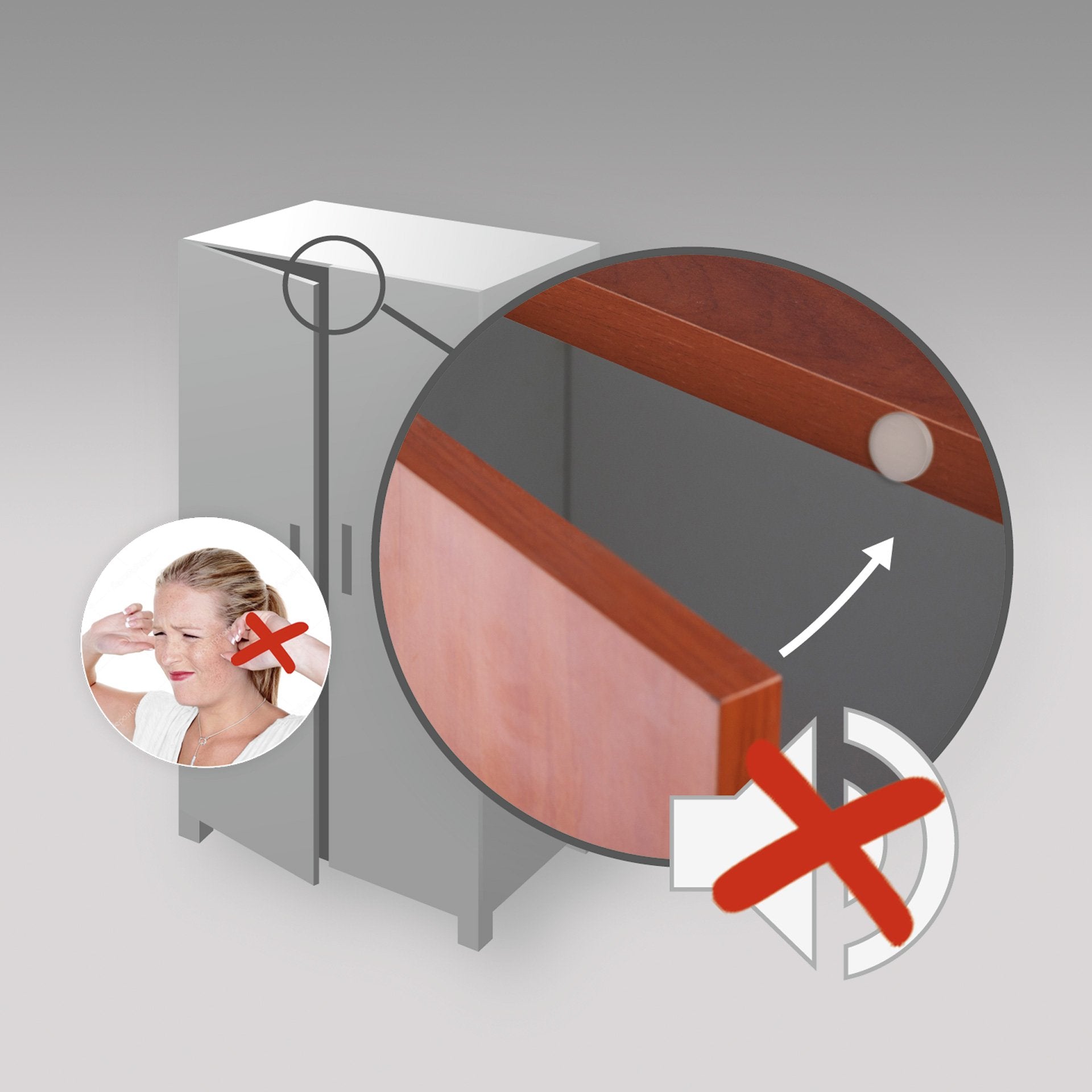 LouMaxx Türstopper Wand selbstklebend oder zum Schrauben – 22teiliges Set weiße Wandstopper selbstklebend und transparente Elastikpuffer