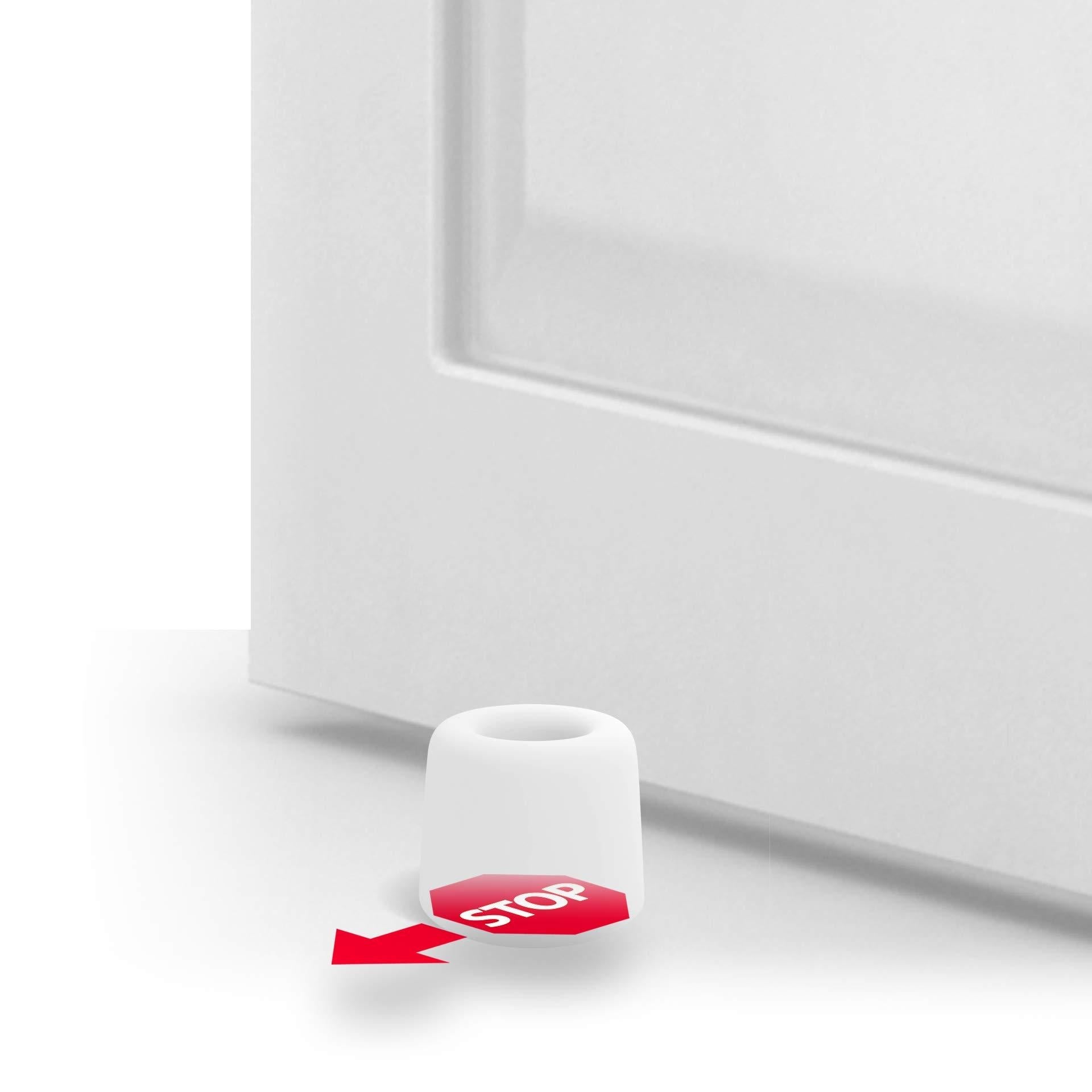 LouMaxx Türstopper Boden Schrauben aus Gummi - 3er Set in weiß - Türstopper Gummi - Türstopper Kunststoff - Türstopper Bodenmontage