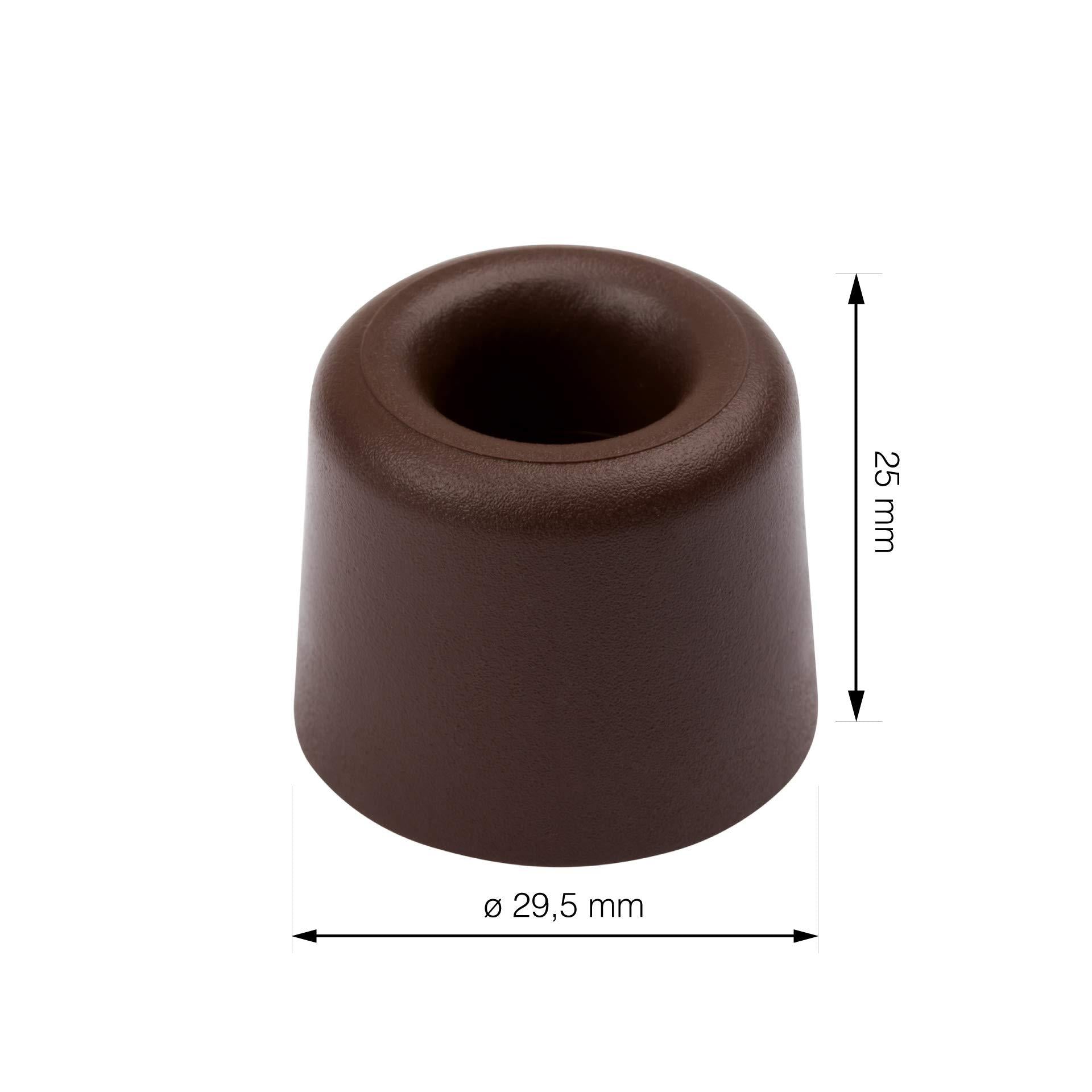 LouMaxx Türstopper Boden Schrauben aus Gummi - 3er Set in braun - Türstopper Gummi - Türstopper Kunststoff - Türstopper Bodenmontage