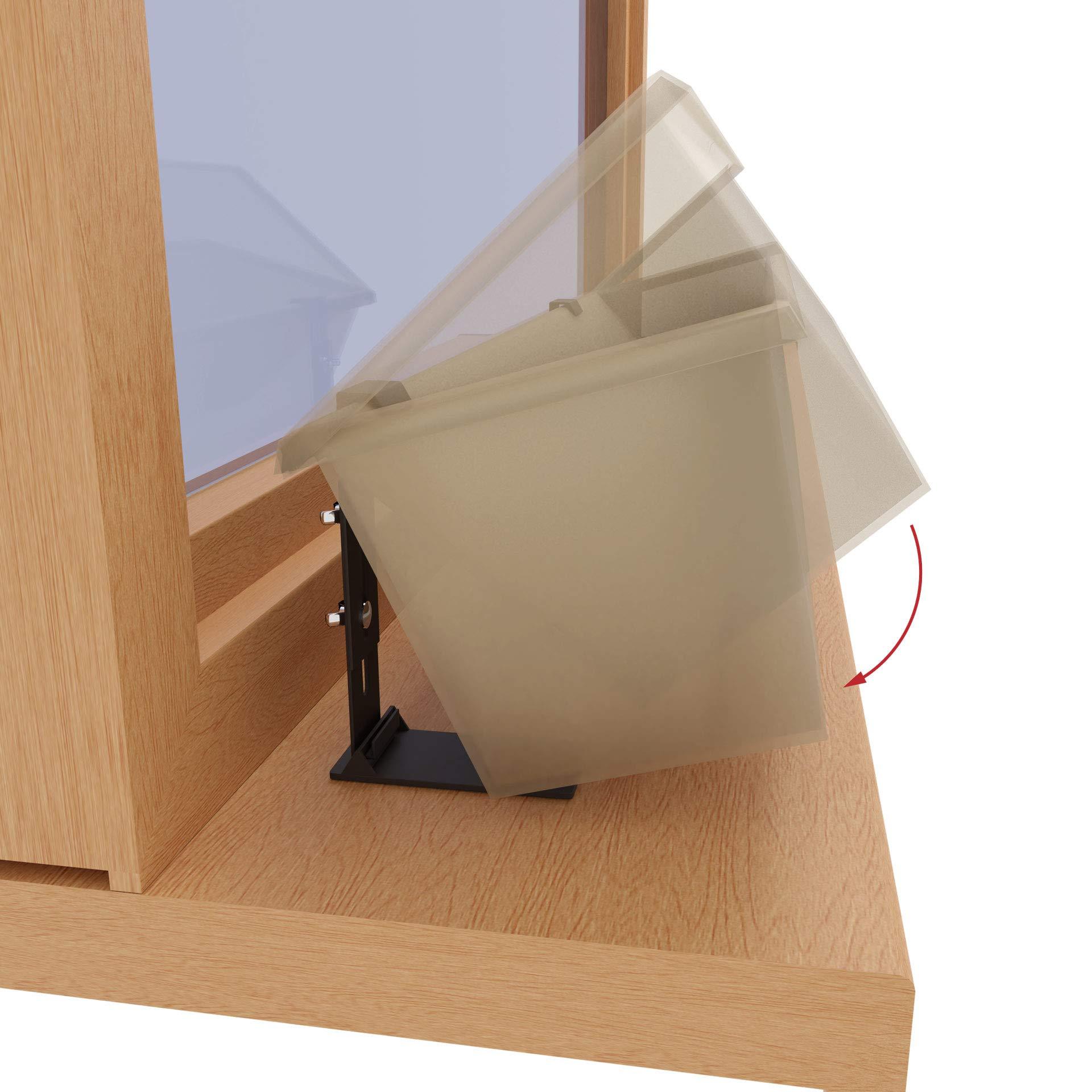 Fixpot der unsichtbare und sichere Blumenkastenhalter für jedes Fenster mit Fensterbank 2 er Set mit Adapter Farbe terracotta