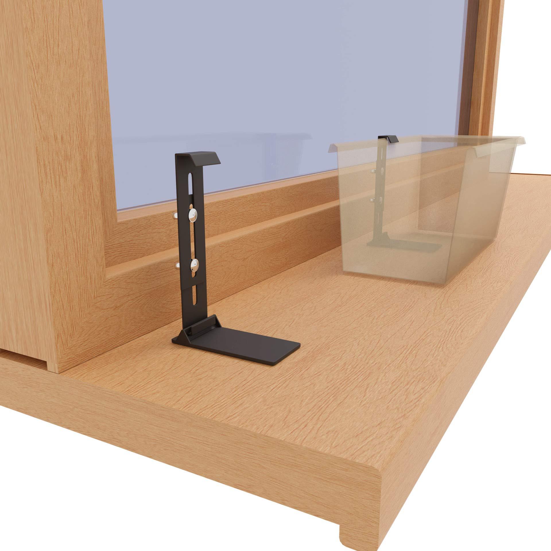 Fixpot der unsichtbare und sichere Blumenkastenhalter für jedes Fenster mit Fensterbank 2 er Set mit Adapter Farbe anthrazit