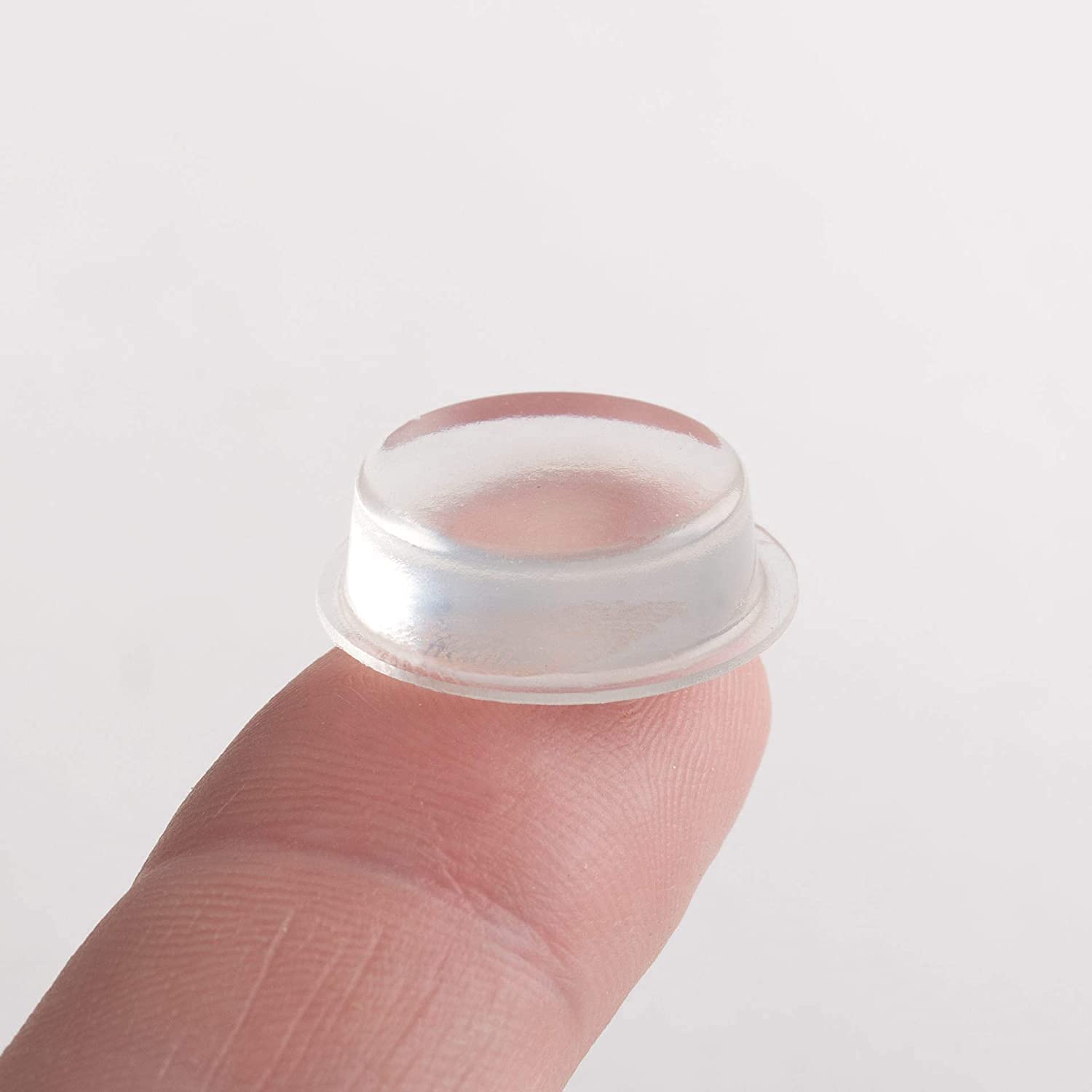 LouMaxx Gummipuffer - 12x Puffer transparent 20mm Ø - Gumminoppen für Glasplatten – Elastikpuffer transparent selbstklebend – Anschlagpuffer