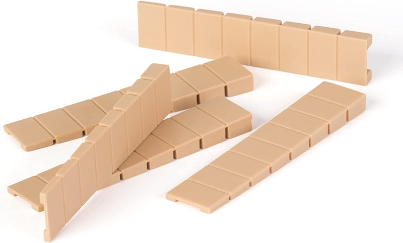 LouMaxx Möbelkeile 20er Set | Unterlegkeile 8 x 20 x 100 mm in Beige | Keile Kunststoff mit integrierten Sollbruchstellen…