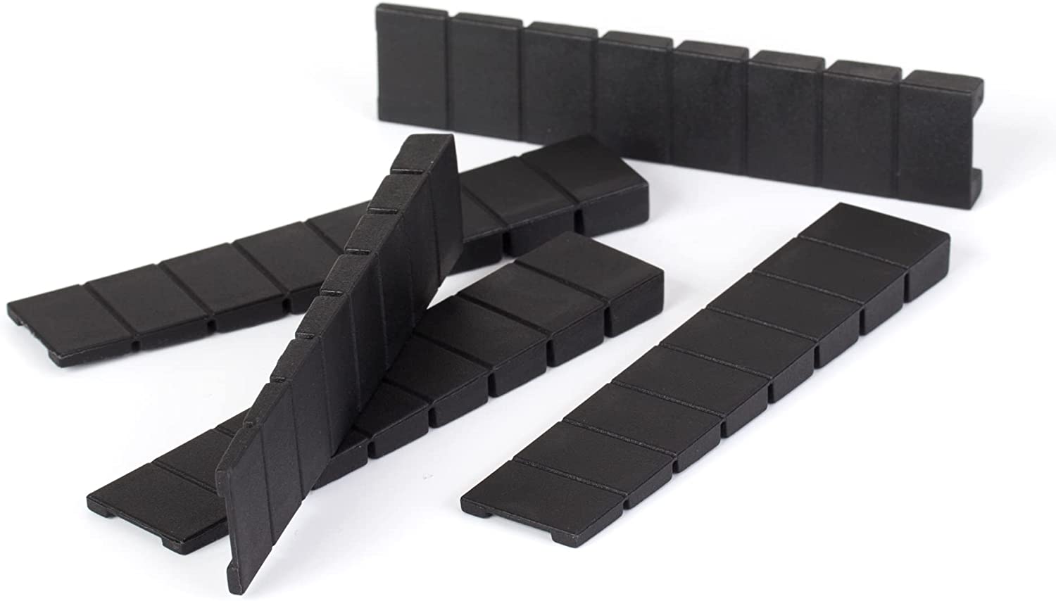 LouMaxx Möbelkeile 20er Set | Unterlegkeile 8 x 20 x 100 mm in Schwarz | Keile Kunststoff mit integrierten Sollbruchstellen…