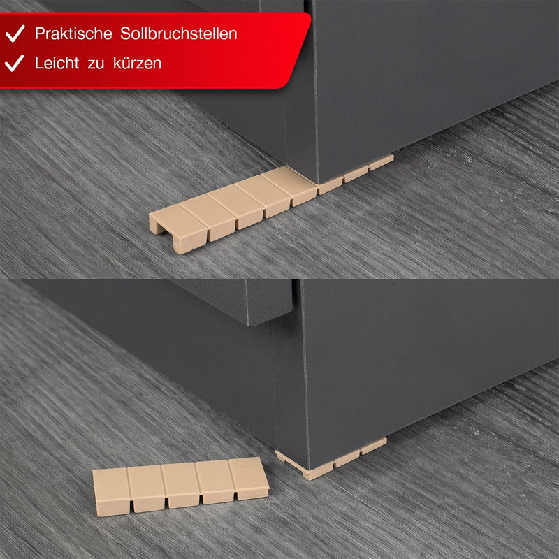 LouMaxx Möbelkeile 20er Set | Unterlegkeile 8 x 20 x 100 mm in Beige | Keile Kunststoff mit integrierten Sollbruchstellen…