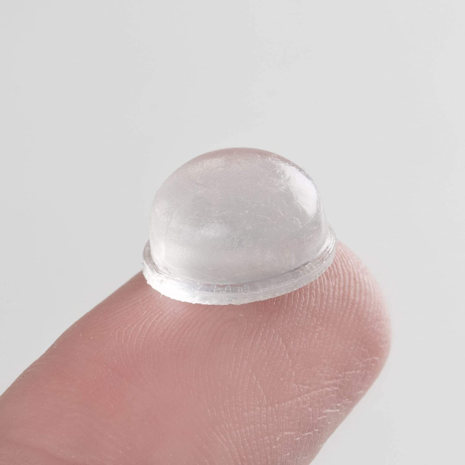 LouMaxx Gummipuffer - 20x Puffer transparent 13mm Ø - Gumminoppen für Glasplatten – Elastikpuffer transparent selbstklebend