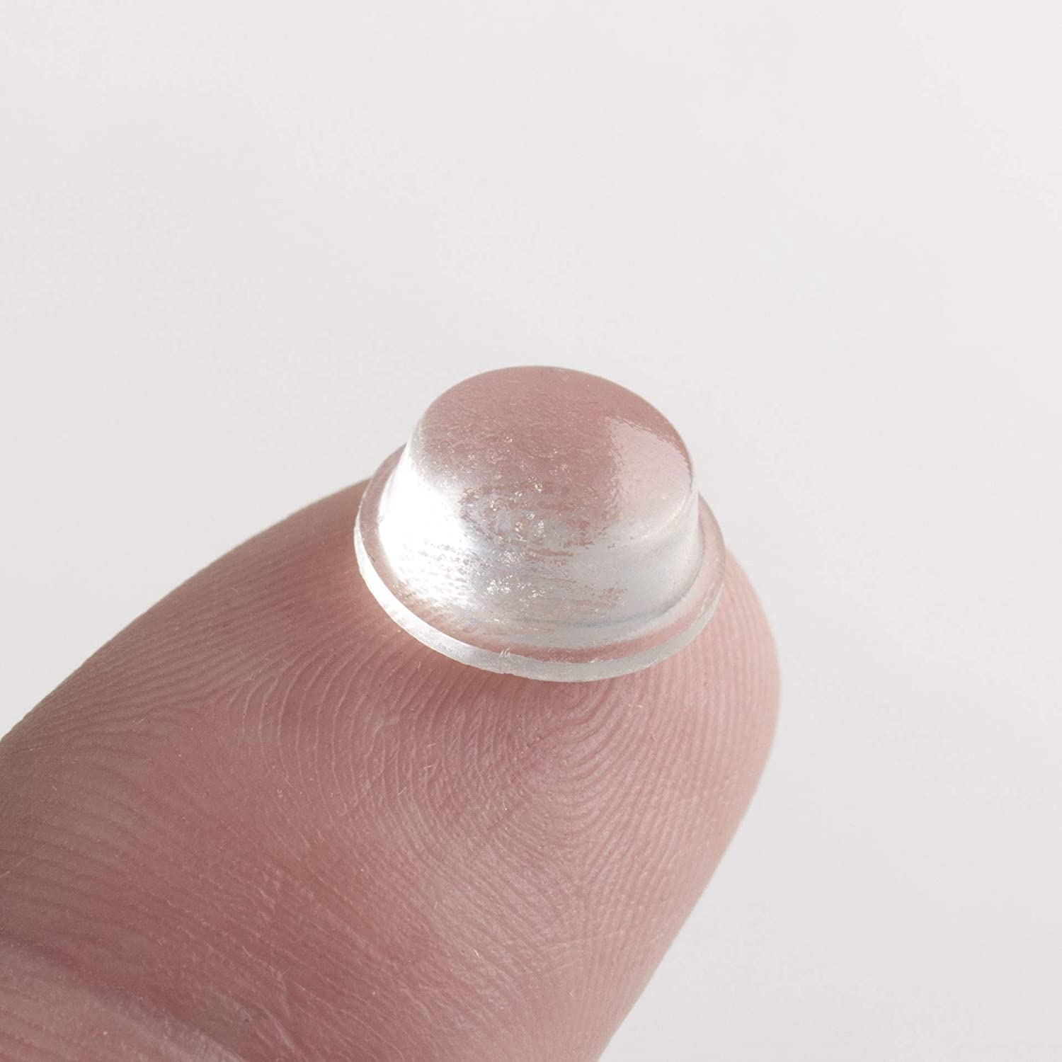 LouMaxx Gummipuffer - 24x Puffer transparent 11mm Ø - Gumminoppen für Glasplatten – Elastikpuffer transparent selbstklebend – Anschlagpuffer